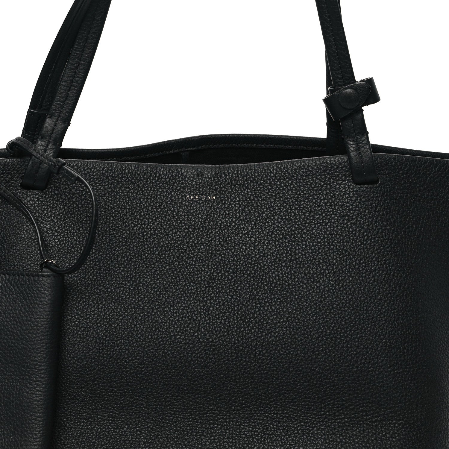 The Row Grained Calfskin Park Tote Three Black 8 of 11