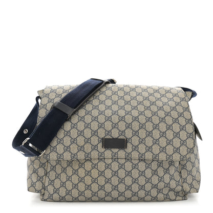 Gucci GG Plus Monogram Messenger Diaper Bag Navy 1 of 16