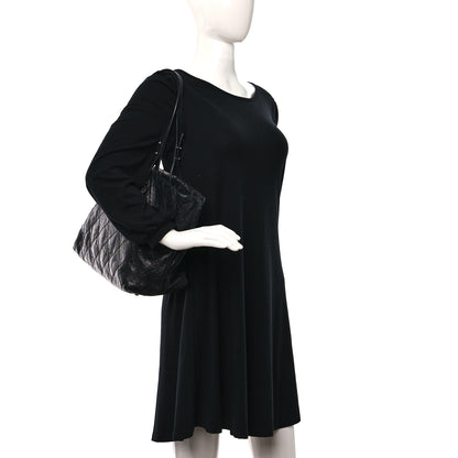 Chanel Glazed Calfskin Large On The Road Tote Black 2 of 11