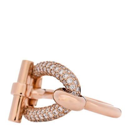 Hermes 18K Rose Gold Diamond Adage Ring 53 6.25 3 of 7