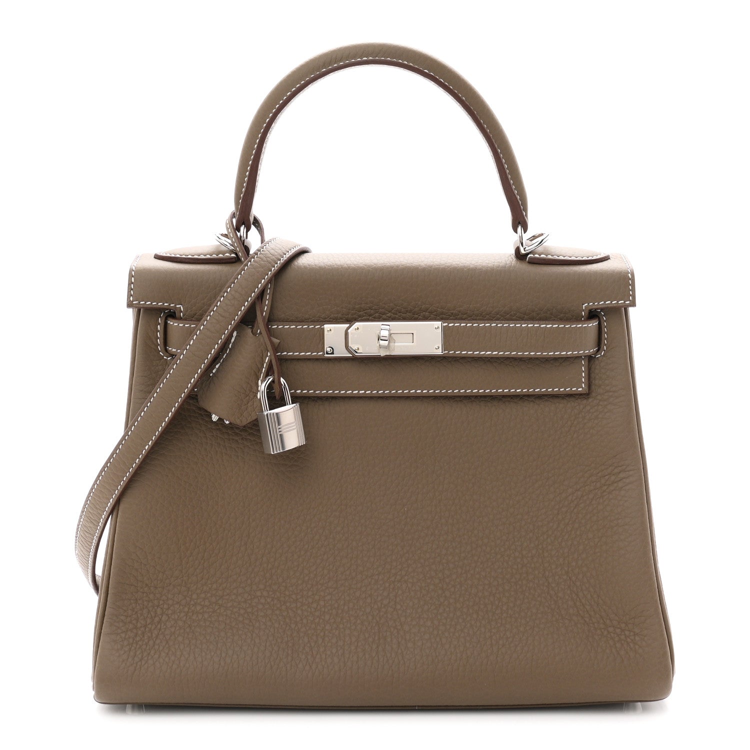 Hermes Togo Kelly Retourne 28 Etoupe 1 of 11