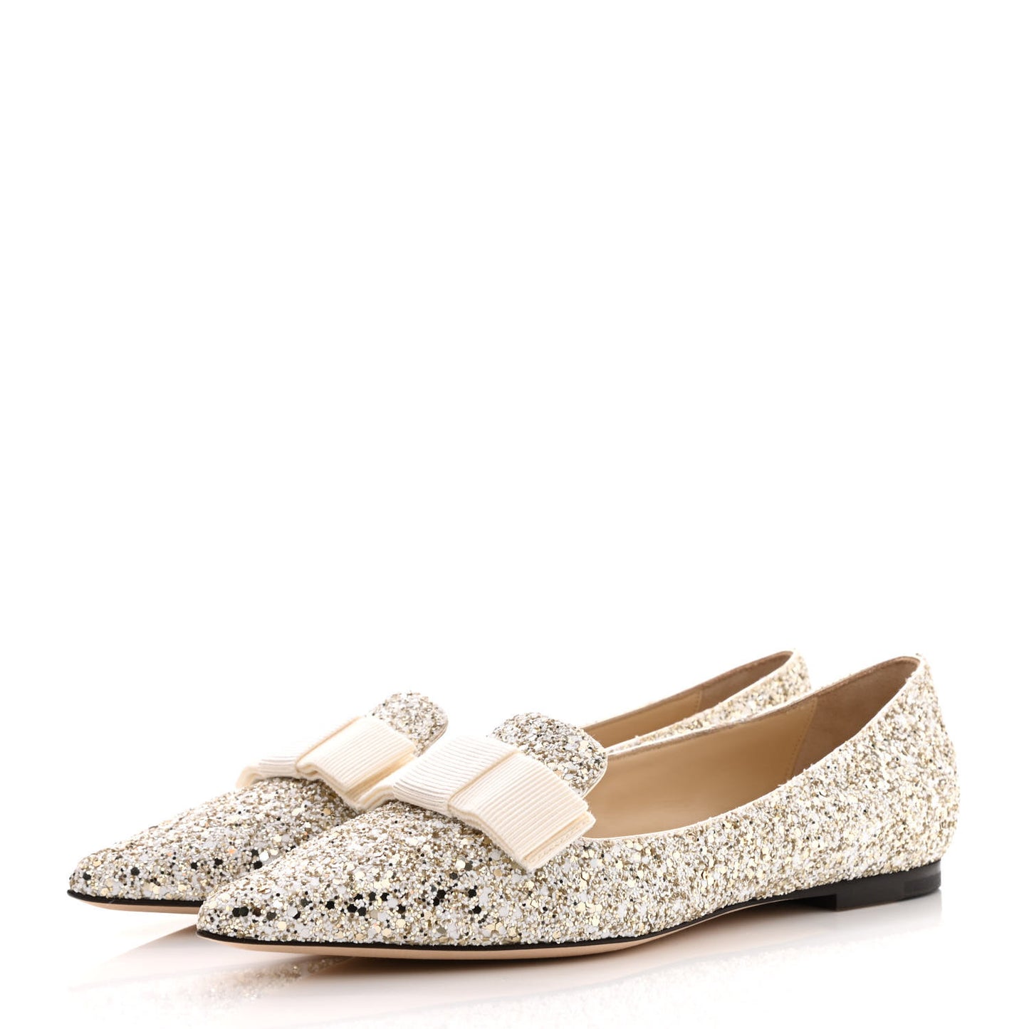 Glitter Fabric Gala Viola Flats 36 Moon Sand