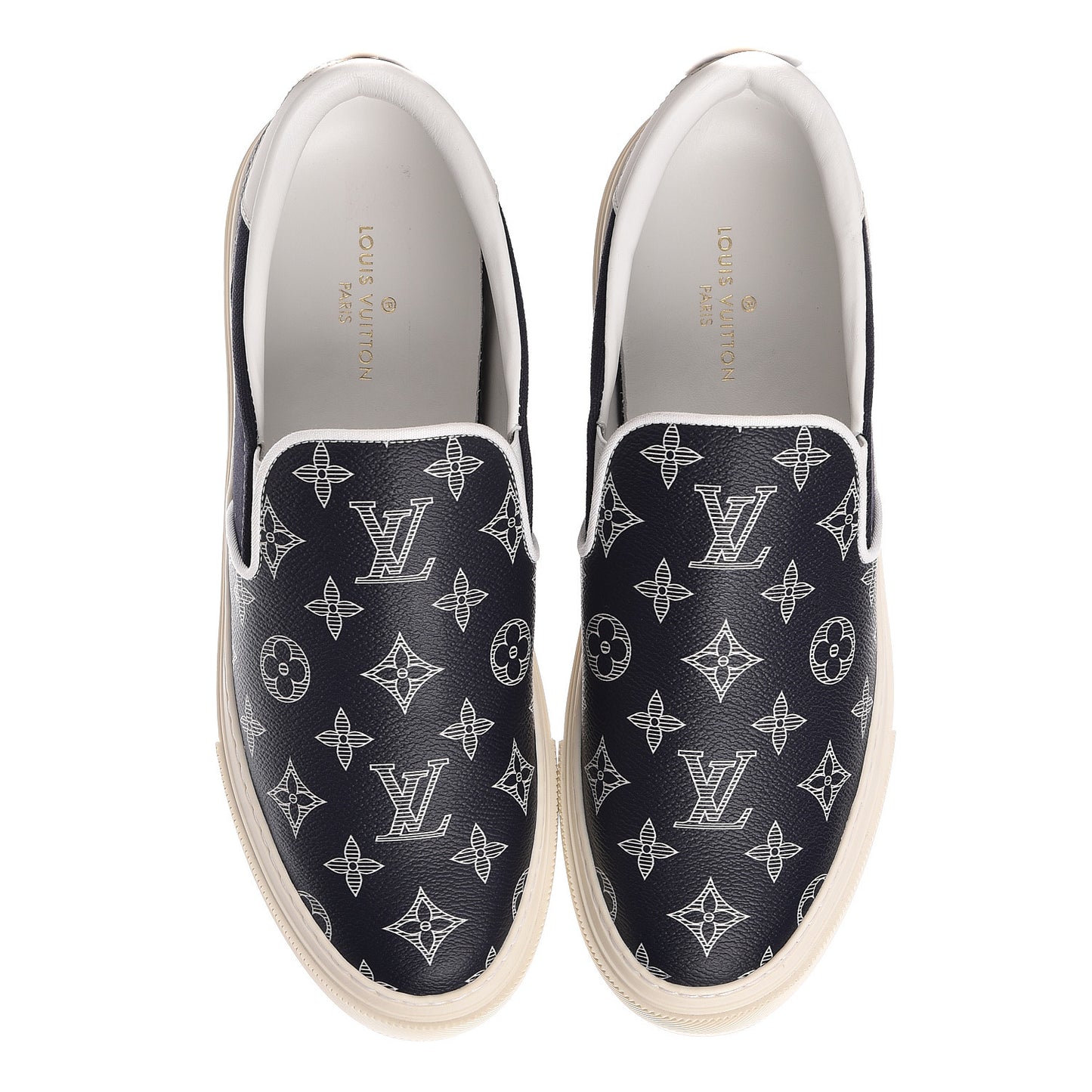 Savane Monogram Trocadero Slip On Sneakers 7.5 Encre