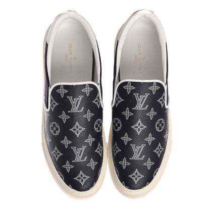 Louis Vuitton Savane Monogram Trocadero Slip On Sneakers 7.5 Encre 7 of 11