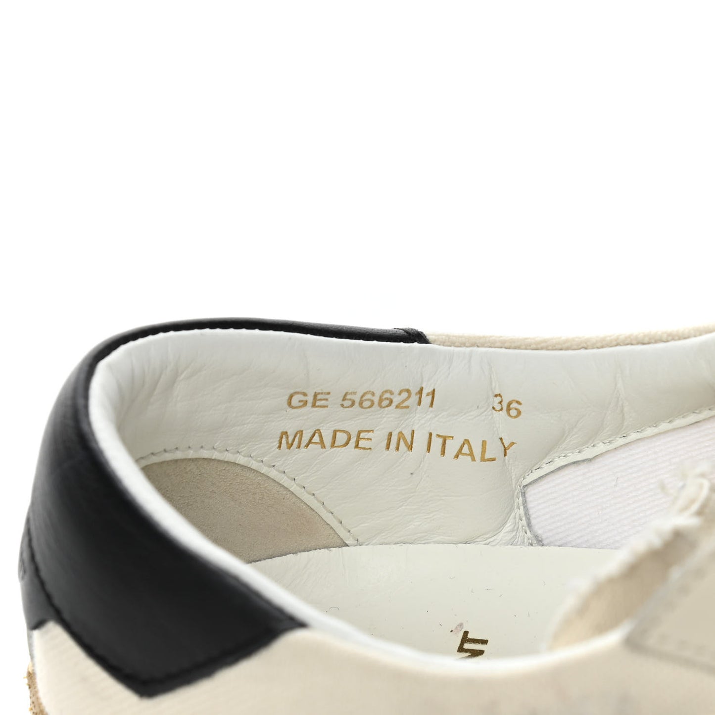 Distressed Canvas Embroidered Court Classic Sneakers 36 White Black