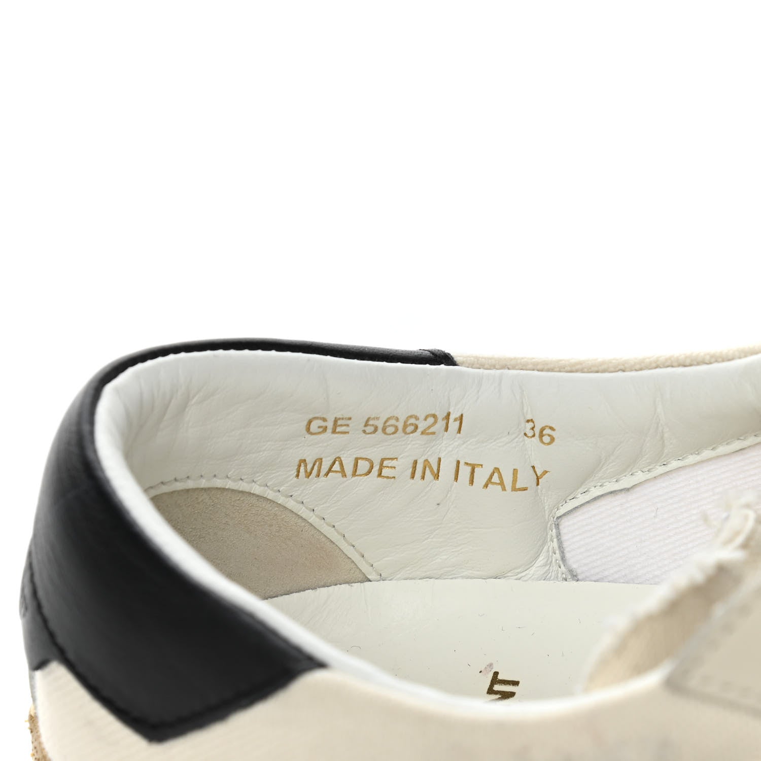 Saint Laurent Distressed Canvas Embroidered Court Classic Sneakers 36 White Black 8 of 9