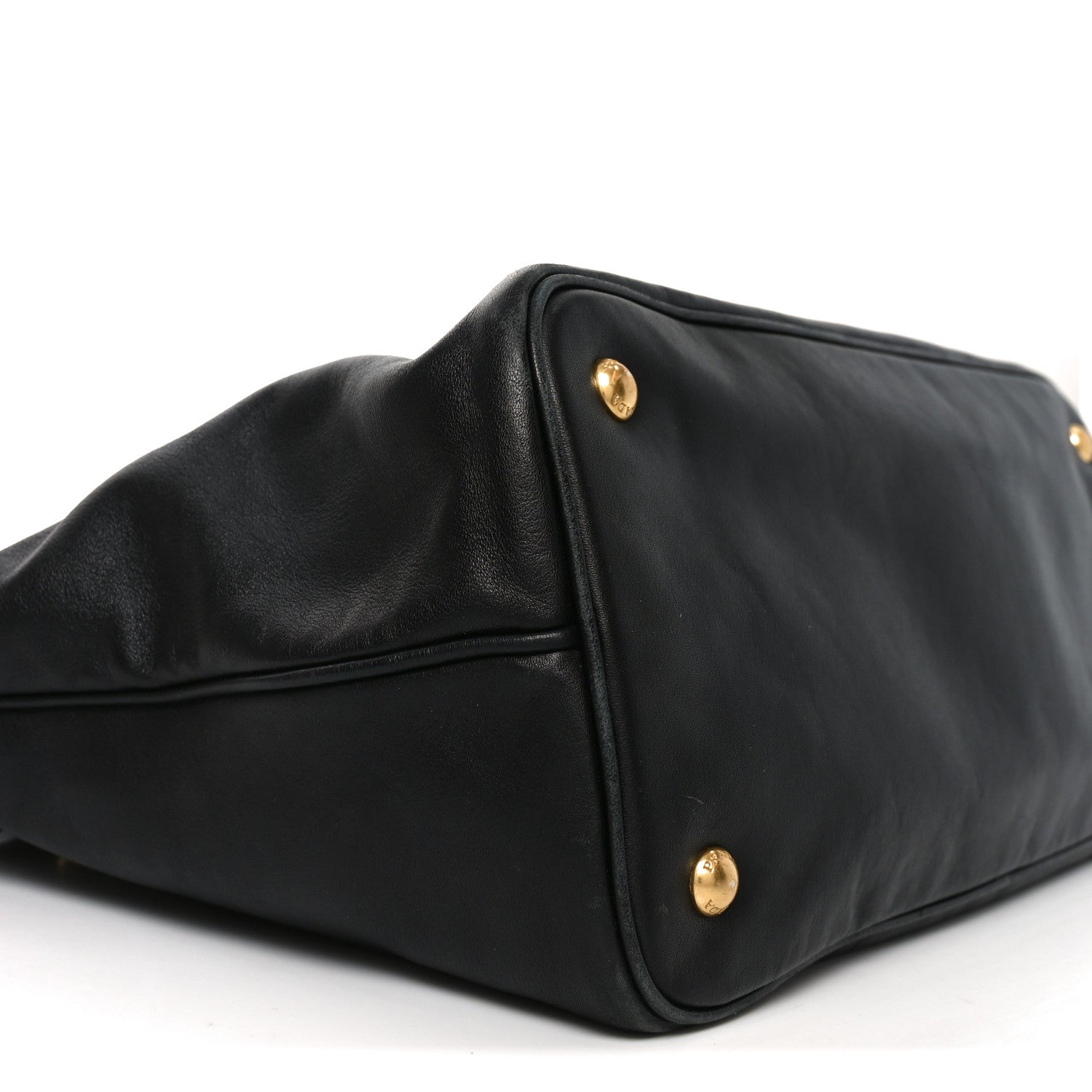 Prada Soft Calfskin Shopping Tote Black 14 of 17
