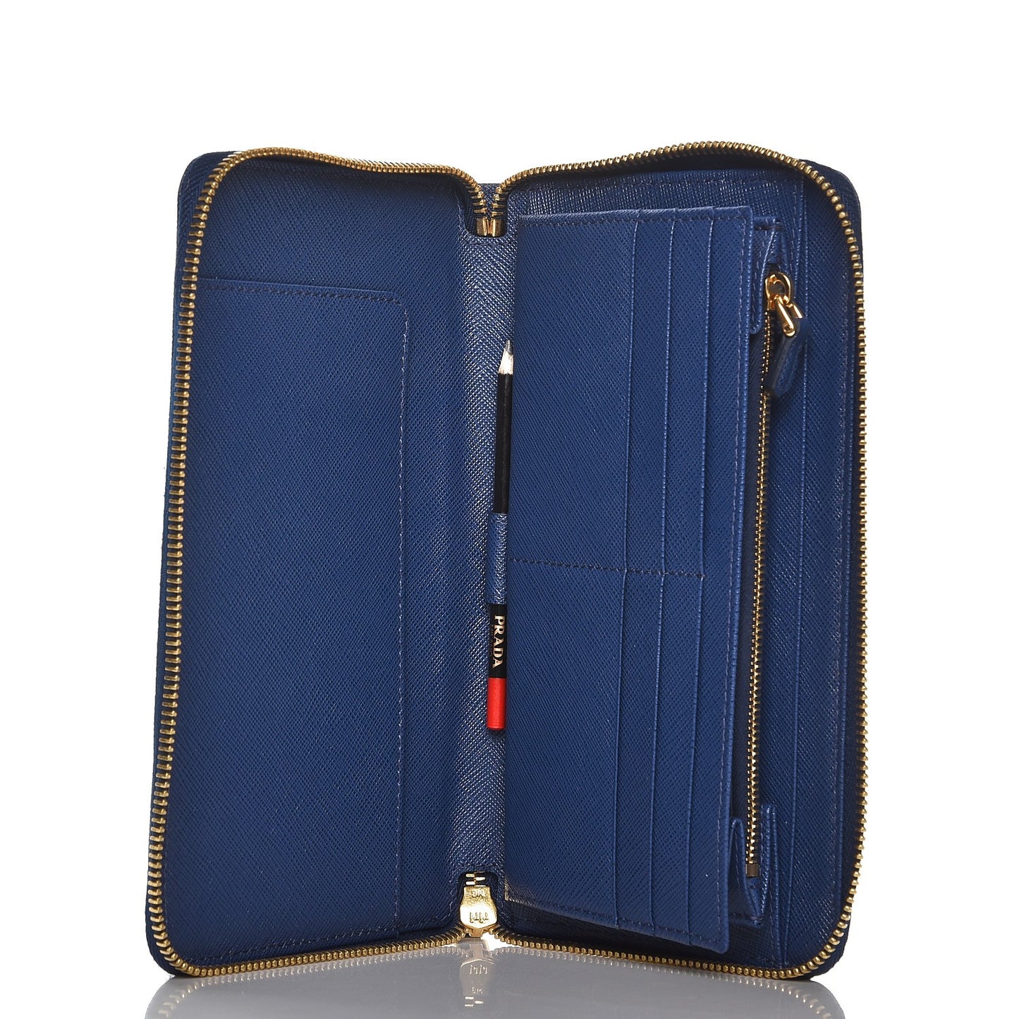 Saffiano Large Zip Around Travel Wallet Bleuette