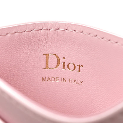 Christian Dior Calfskin Technical Fabric Oblique Lace Freesia Card Holder Pink 6 of 8