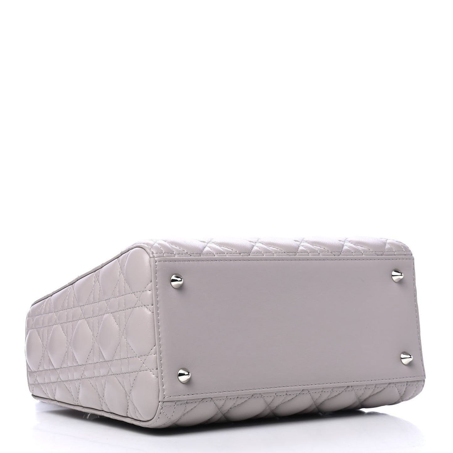 Lambskin Cannage Medium Lady Dior Grey