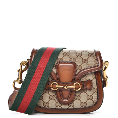 Gucci Monogram Small Lady Web Shoulder Bag Beige Cuir 1 of 7