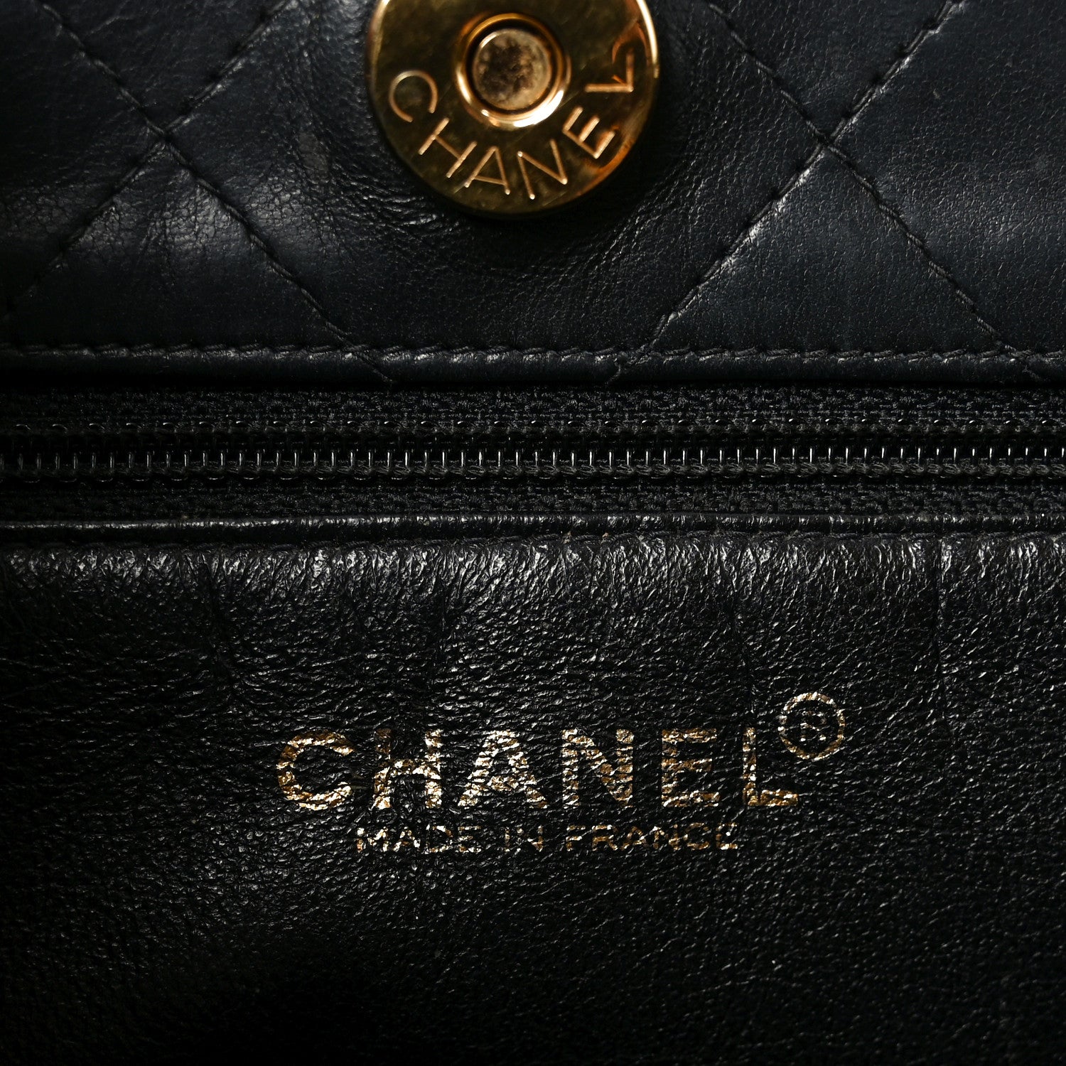 Chanel Lambskin Quilted Small Shopping Tote Black 6 of 10