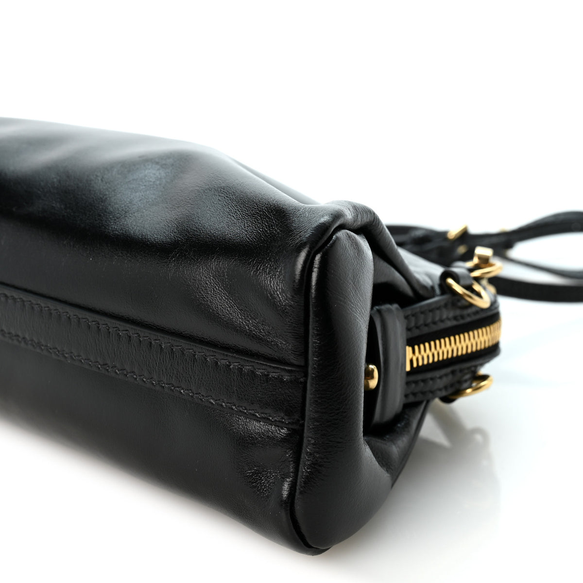 Softy Shine Calfskin Caprice Clutch Black