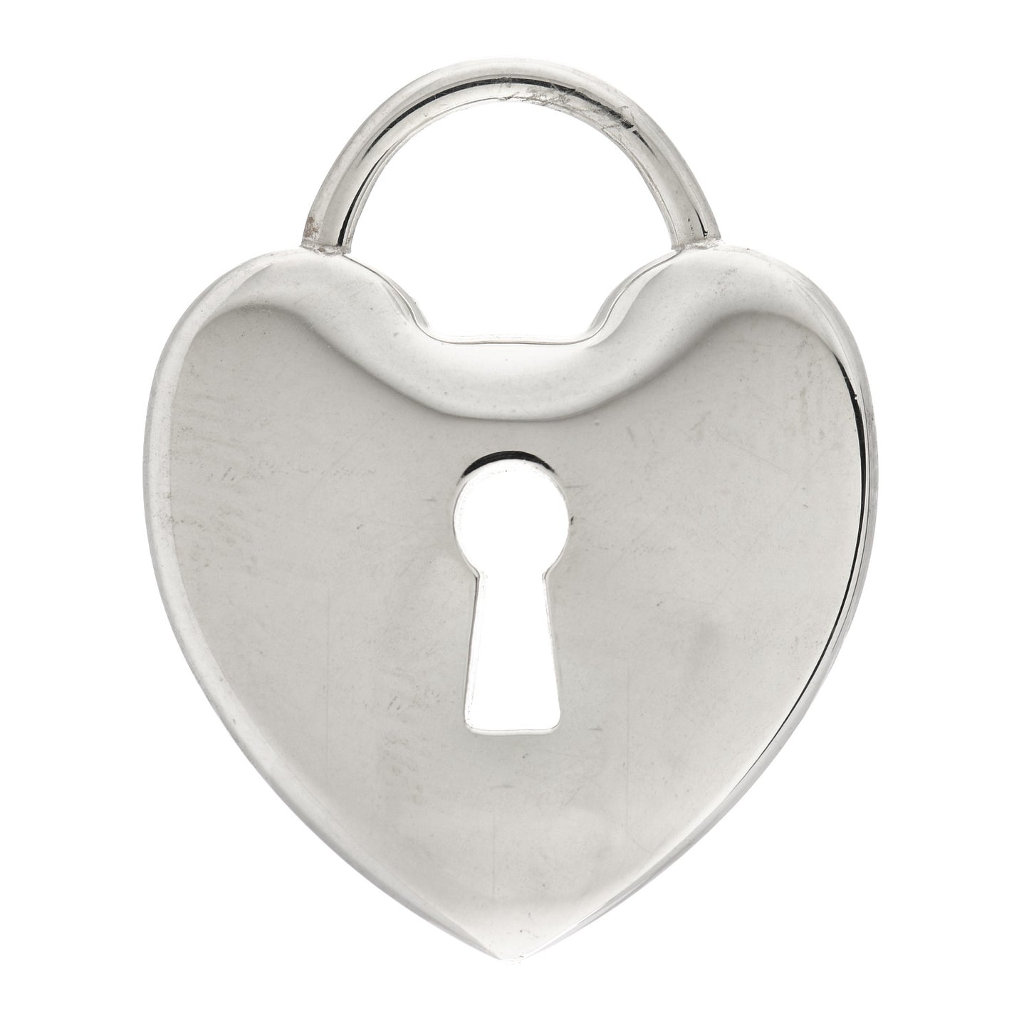Sterling Silver Heart Lock Charm
