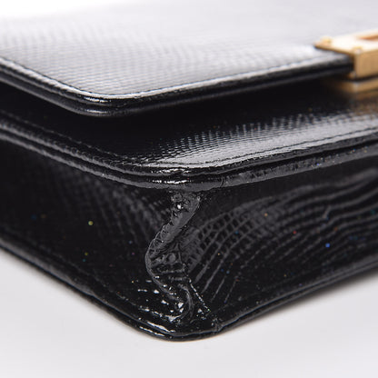 Chanel Metallic Lizard Golden Class Wallet on Chain WOC Black 11 of 15
