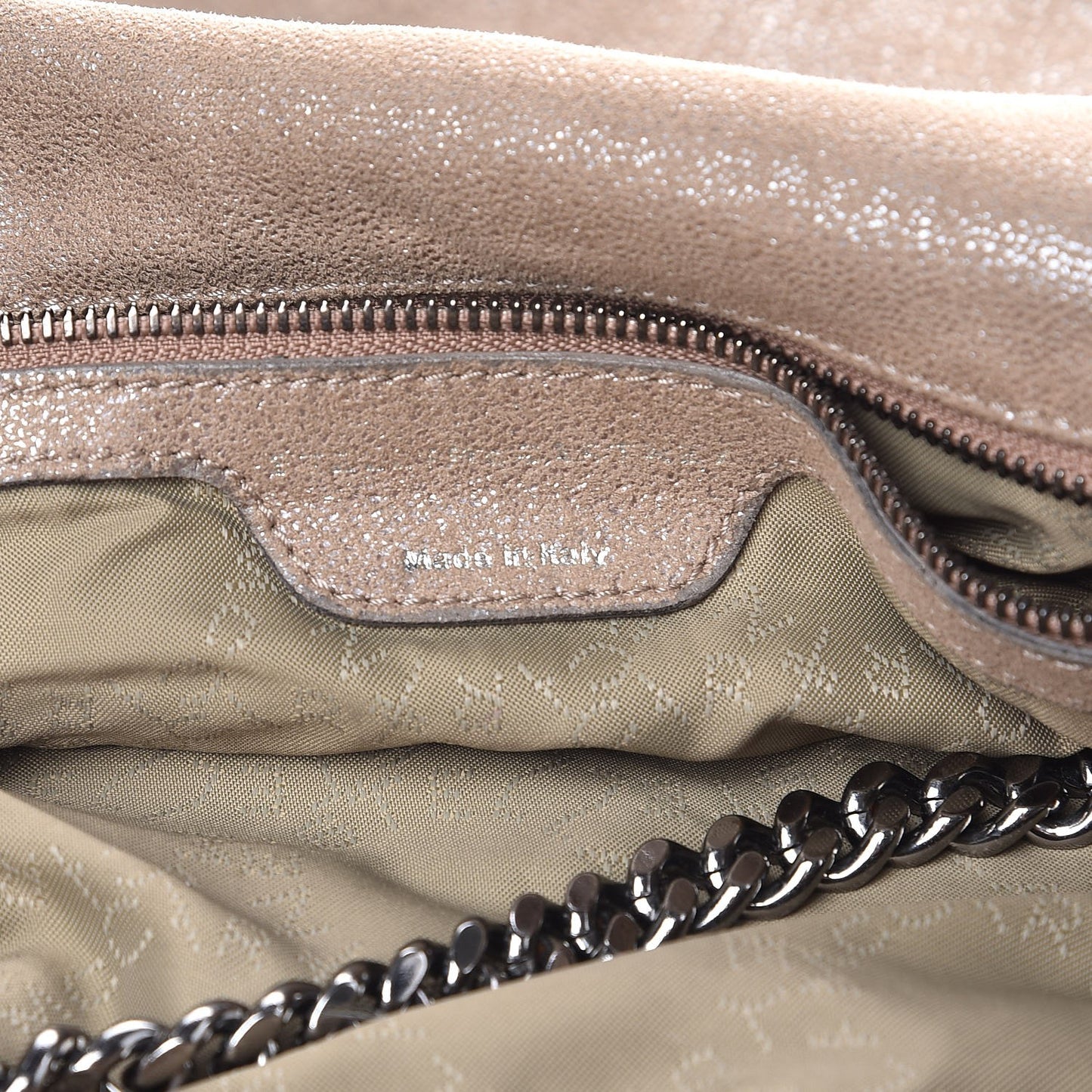 Shaggy Deer Falabella Fold Over Tote Taupe