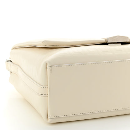 Givenchy Soft Calfskin 4G Embossed Medium Shoulder Bag Ivory 8 of 9