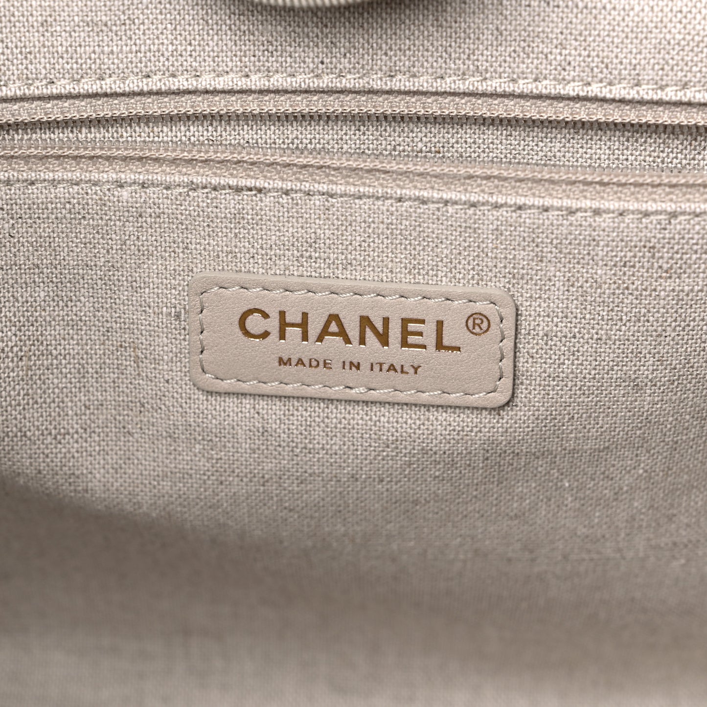 Mixed Fibers Small Deauville Tote Beige Black