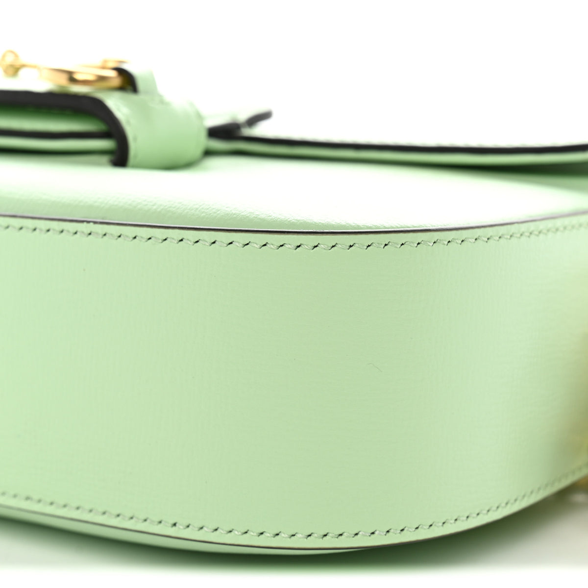 Gucci Azalea Calfskin Small Horsebit 1955 Chain Shoulder Bag Light Green 10 of 10
