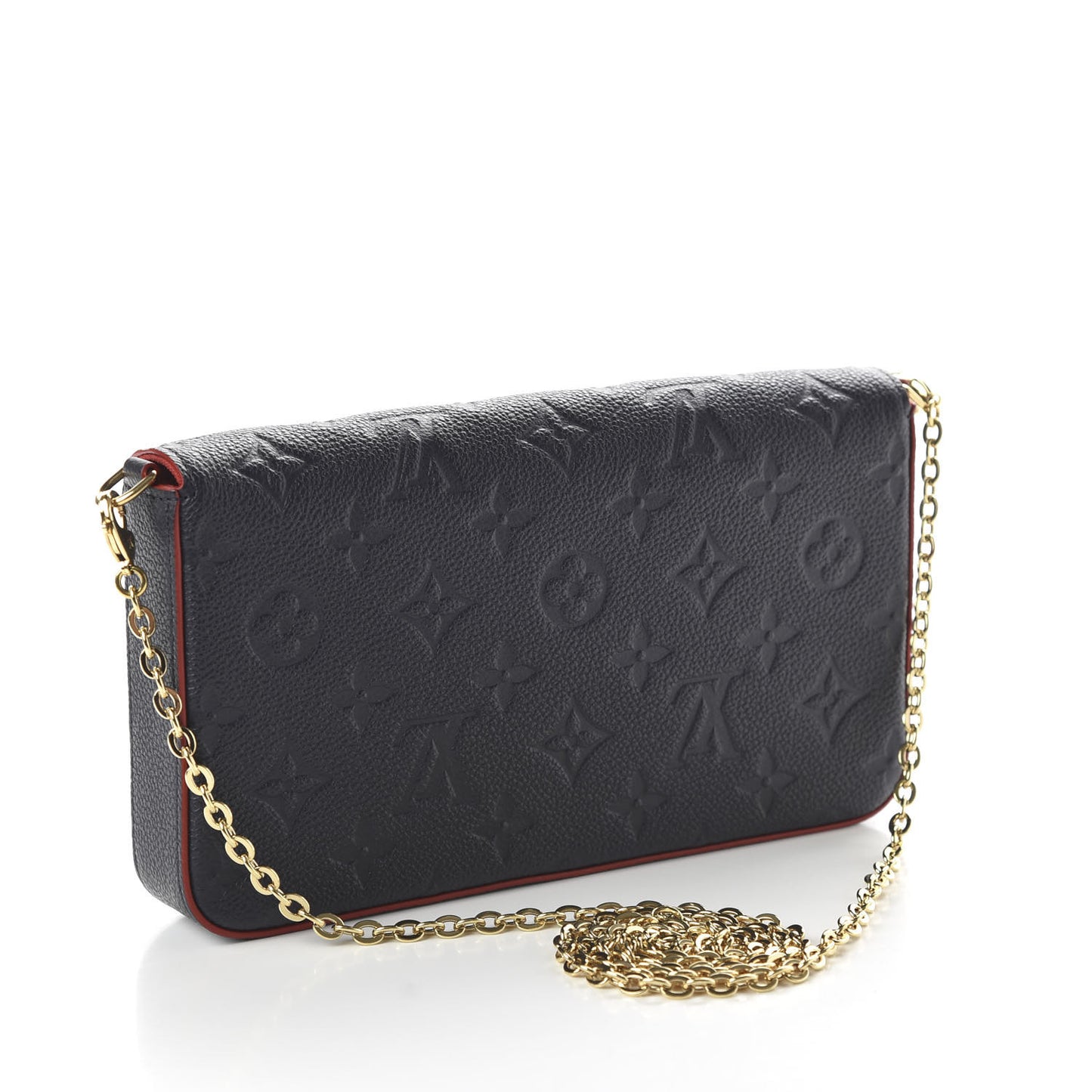 Empreinte Pochette Felicie Chain Wallet Marine Rouge