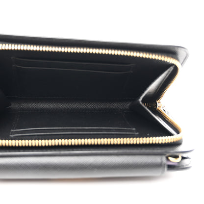 Prada Saffiano Chain Wallet Black 5 of 10