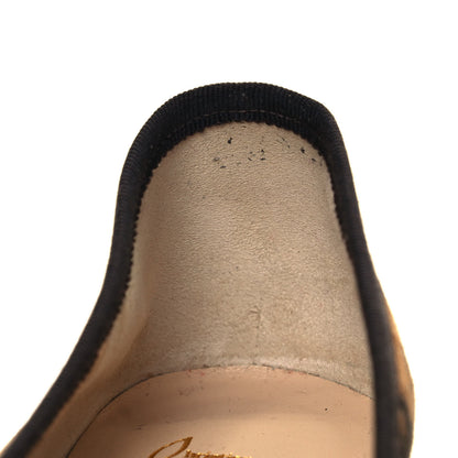 Christian Louboutin Veau Velours Nappa Leopard Print Spiked Hall Flats 40 Caramel 8 of 10