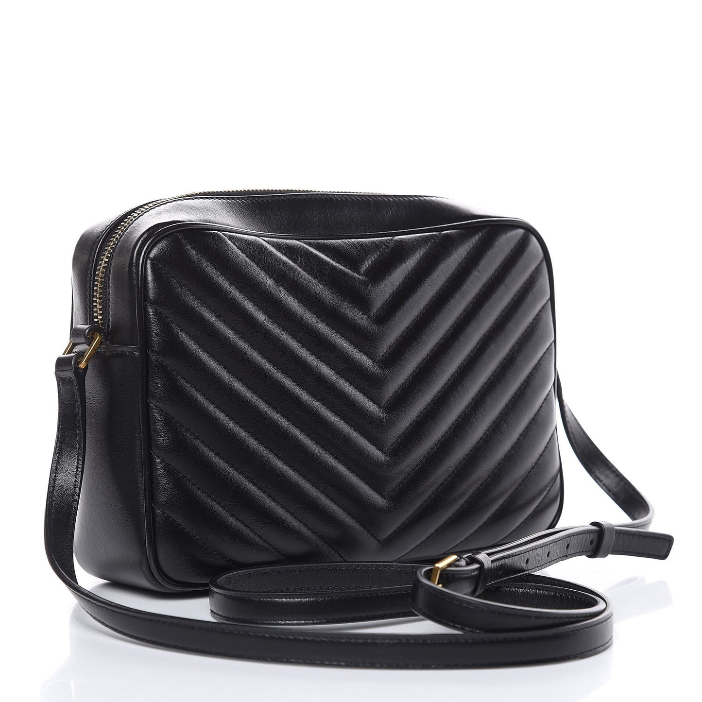 Calfskin Matelasse Monogram Lou Camera Bag Black