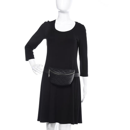 Chanel Grained Calfskin Quilted Waist Belt Bag Black 2 of 9