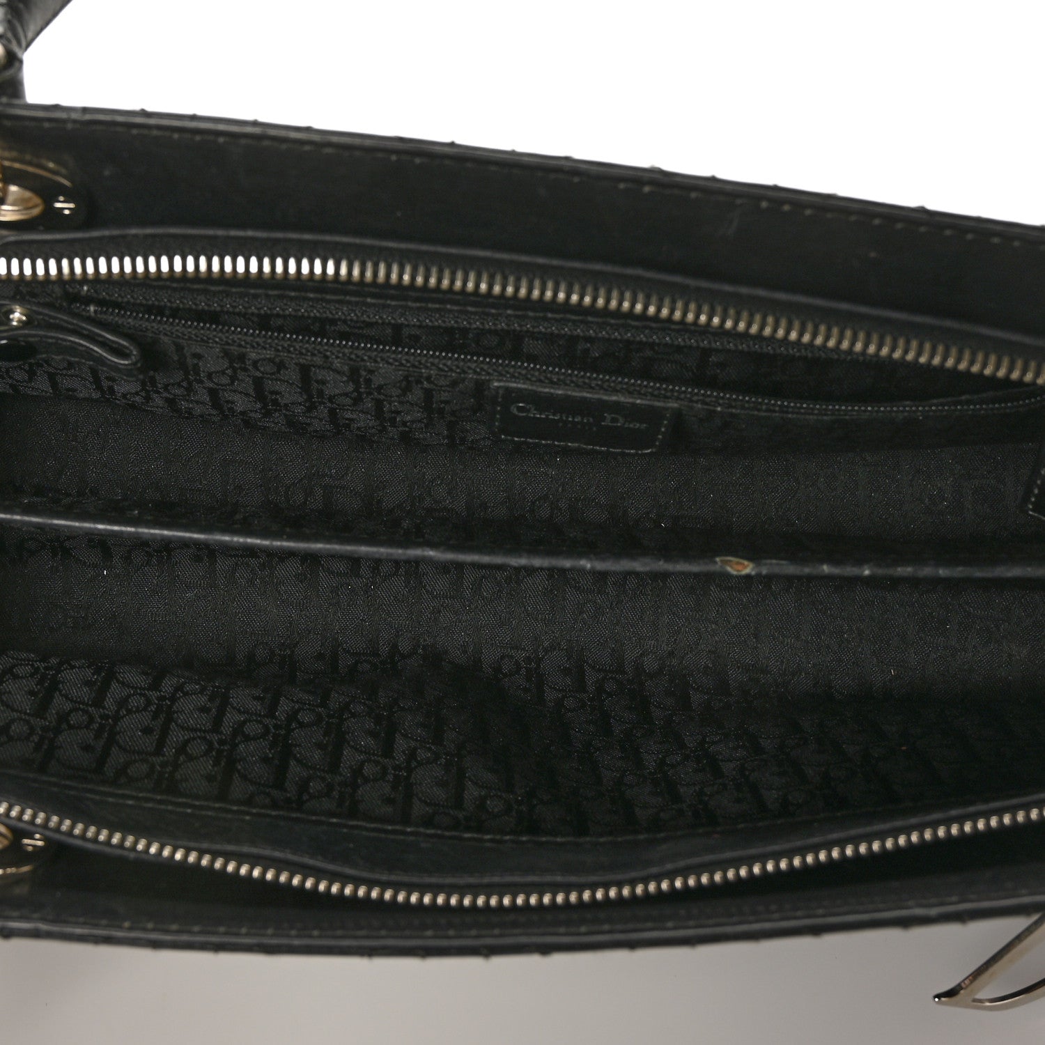 Christian Dior Calfskin Cannage Stitched Small Lady East West Lady Dior Black 5 of 12