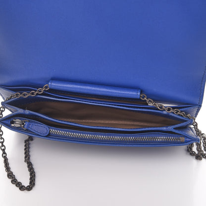 Bottega Veneta Nappa Intrecciato Continental Wallet on Chain Cobalt 6 of 9
