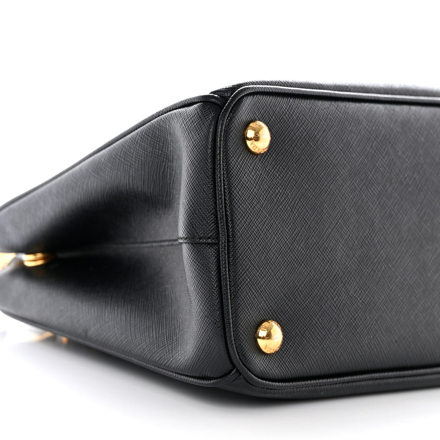 Saffiano Small Galleria Double Zip Tote Black