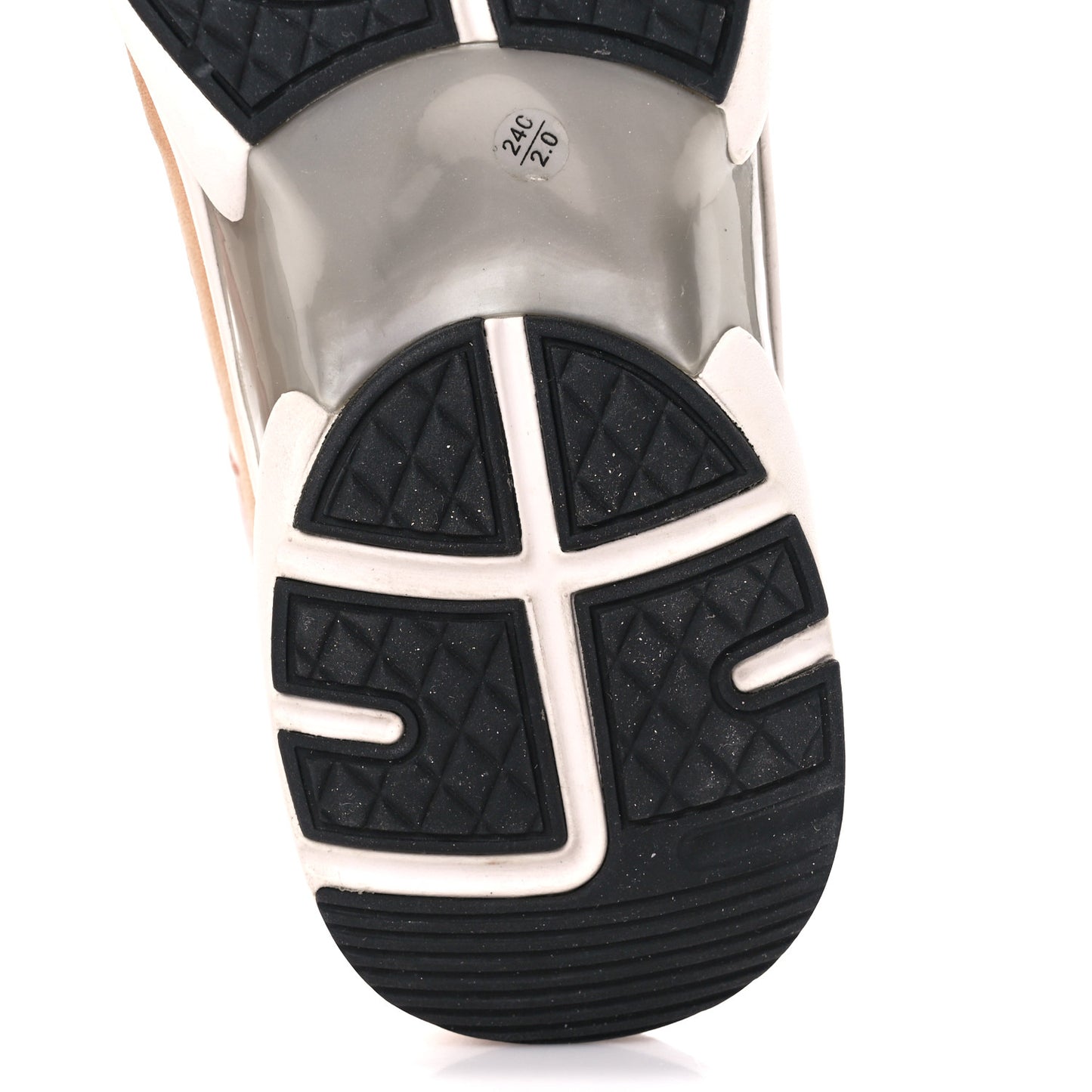 Nylon Lambskin Suede Calfskin CC Sneakers 38 Pink White Black