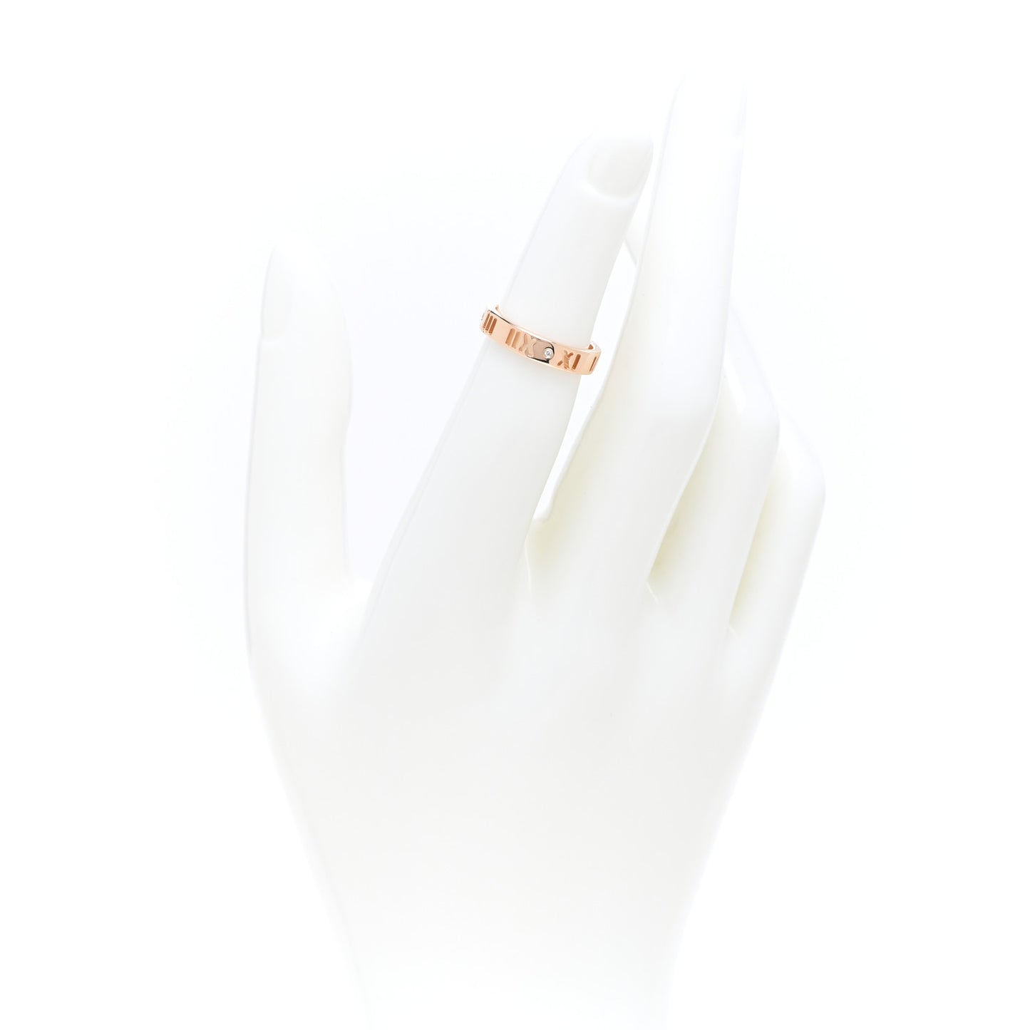 18K Rose Gold Diamond Atlas Pierced Ring 46 3.75