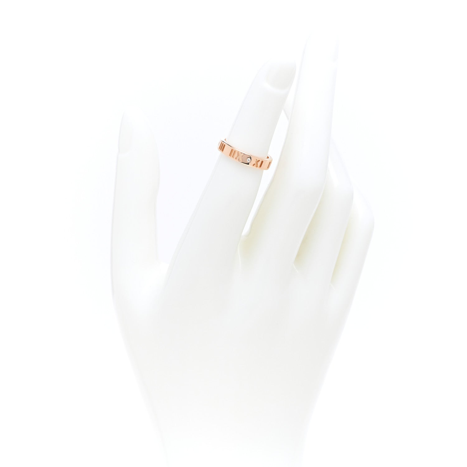 Tiffany 18K Rose Gold Diamond Atlas Pierced Ring 46 3.75 2 of 4