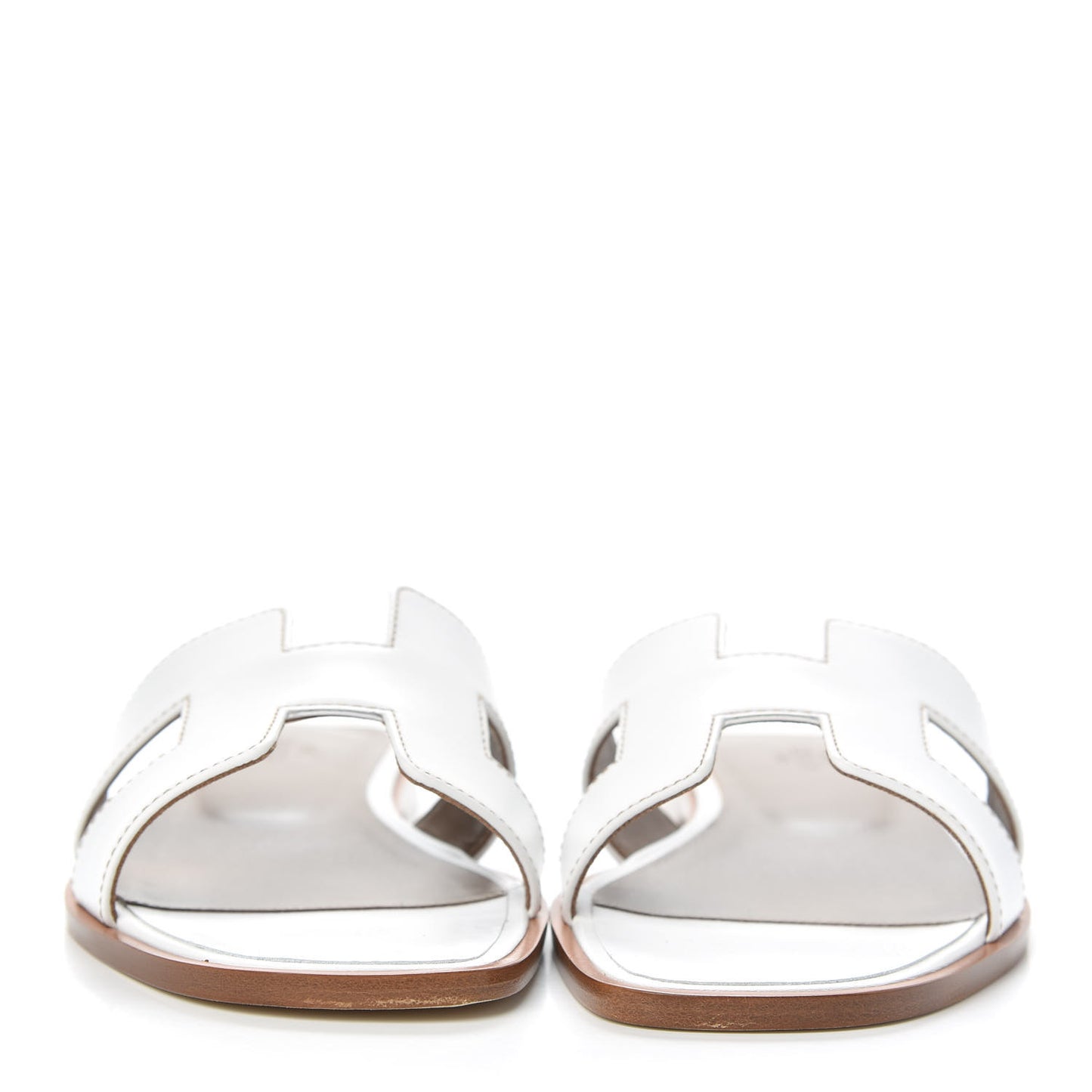Box Calfskin Oran Sandals 39 White