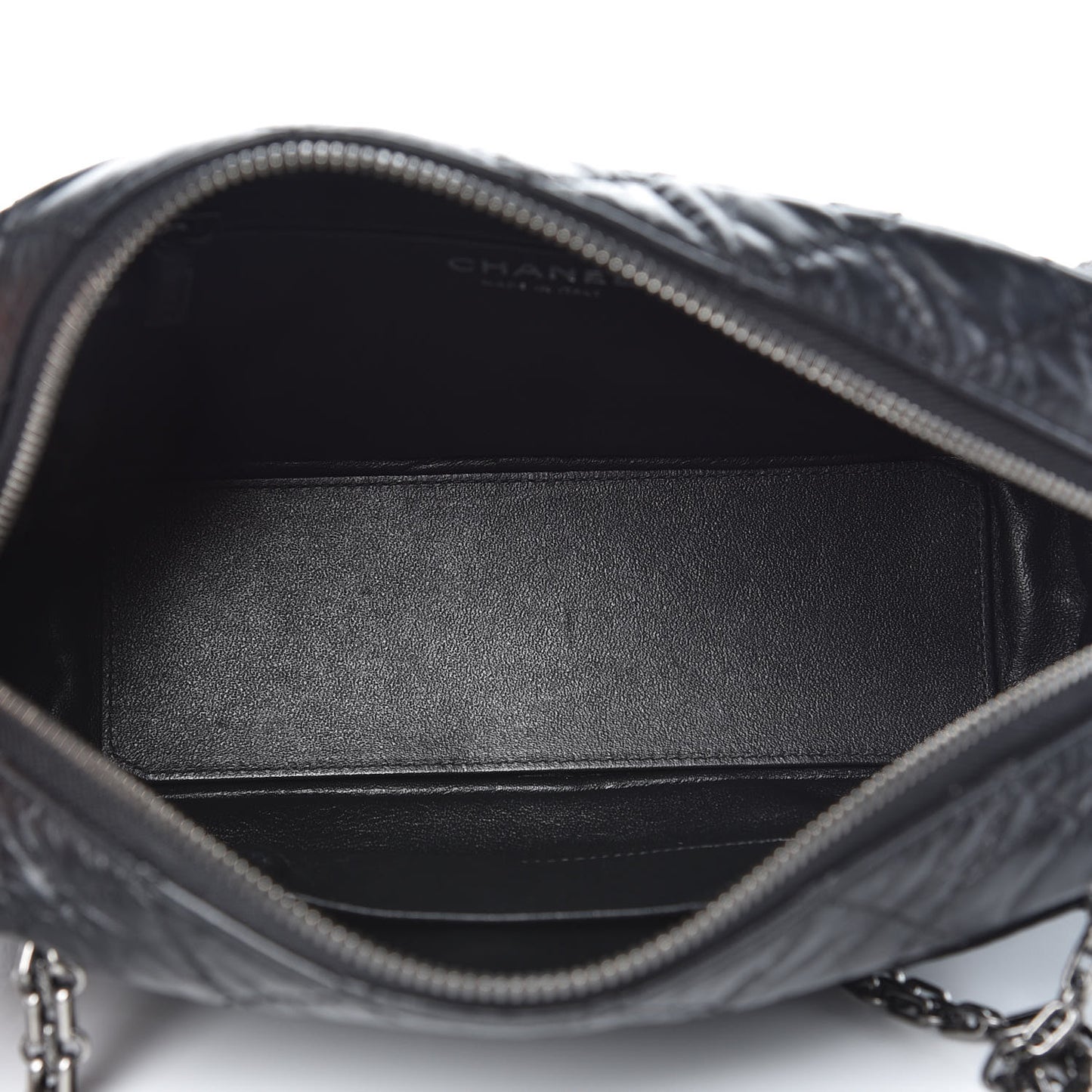 Aged Calfskin Quilted Medium Reissue Camera Case Black