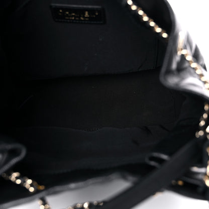 Chanel Caviar Quilted Large Rolled Up Bucket Drawstring Bag Black 7 of 12