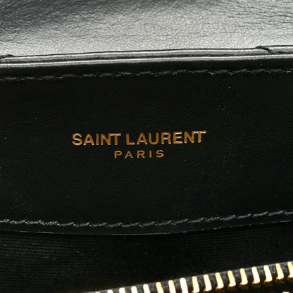 Saint Laurent Calfskin Y Quilted Monogram Small Loulou Chain Satchel Black 6 of 8