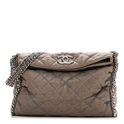 Chanel Washed Lambskin Chain Around Hobo Taupe 1 of 12