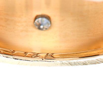 Buccellati 18K Yellow White Gold Diamond 8.5mm Macri Band Ring 51 5.75 6 of 6