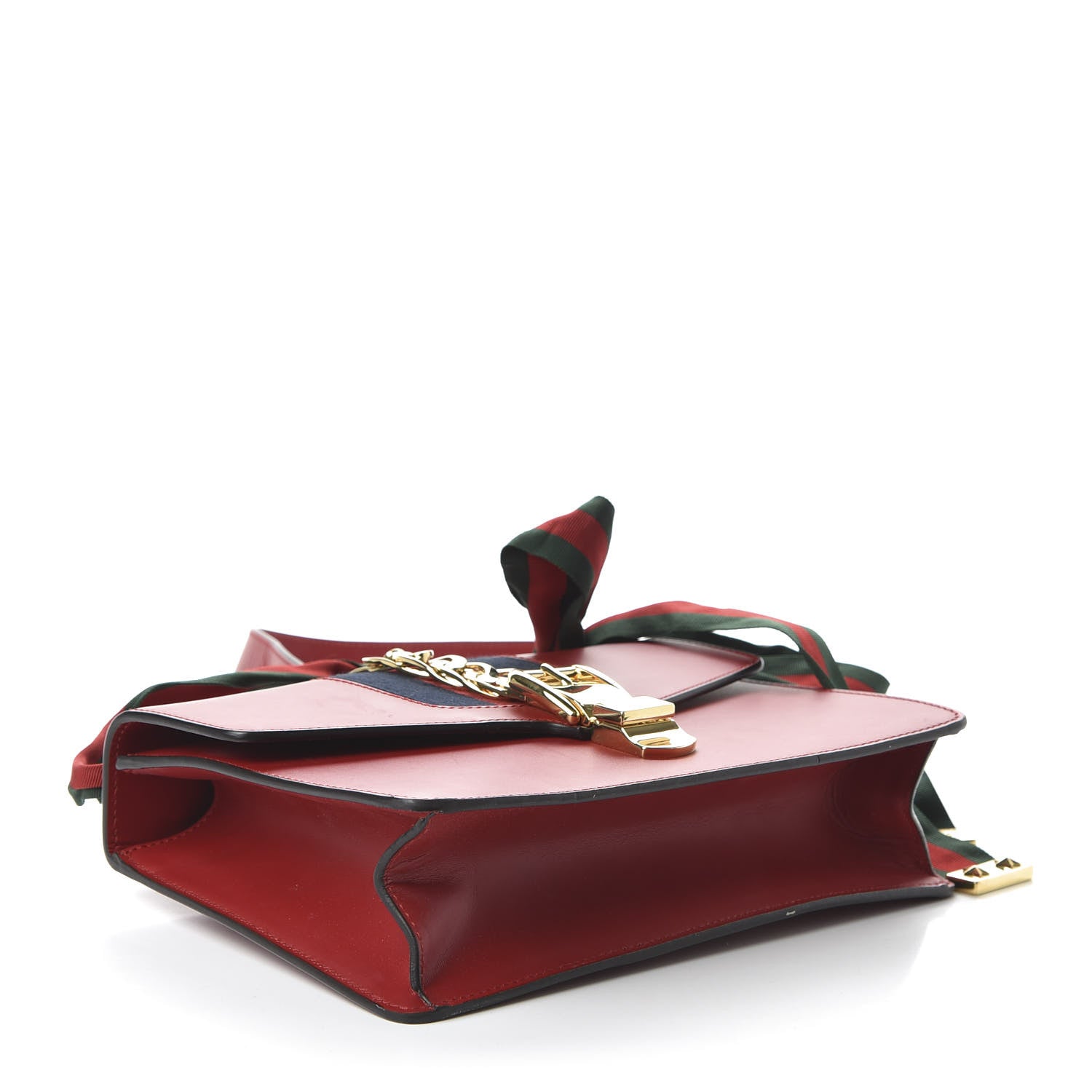 Gucci Calfskin Small Sylvie Shoulder Bag Hibiscus Red 4 of 10