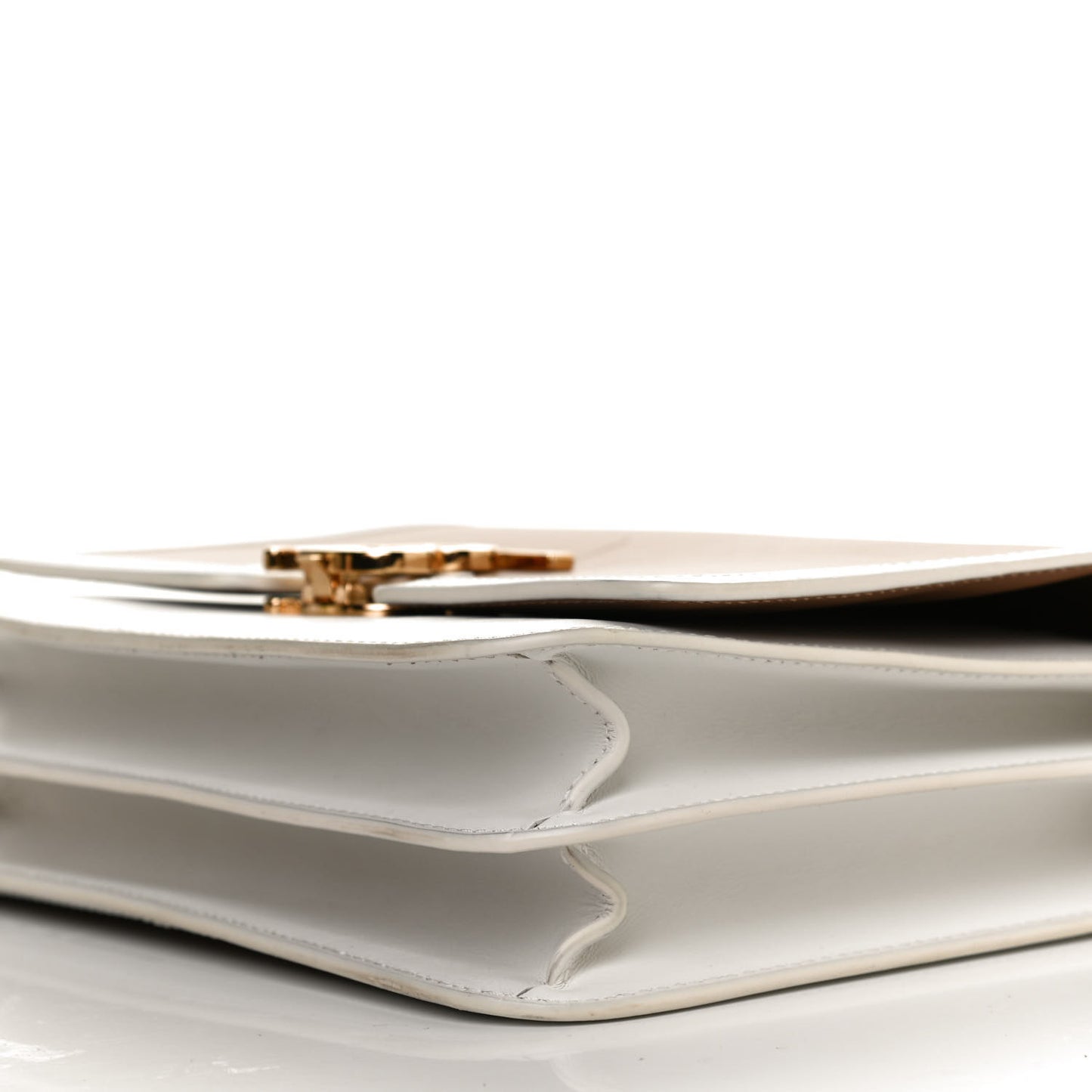 Smooth Calfskin Monogram Medium TB Bag Chalk White Camel