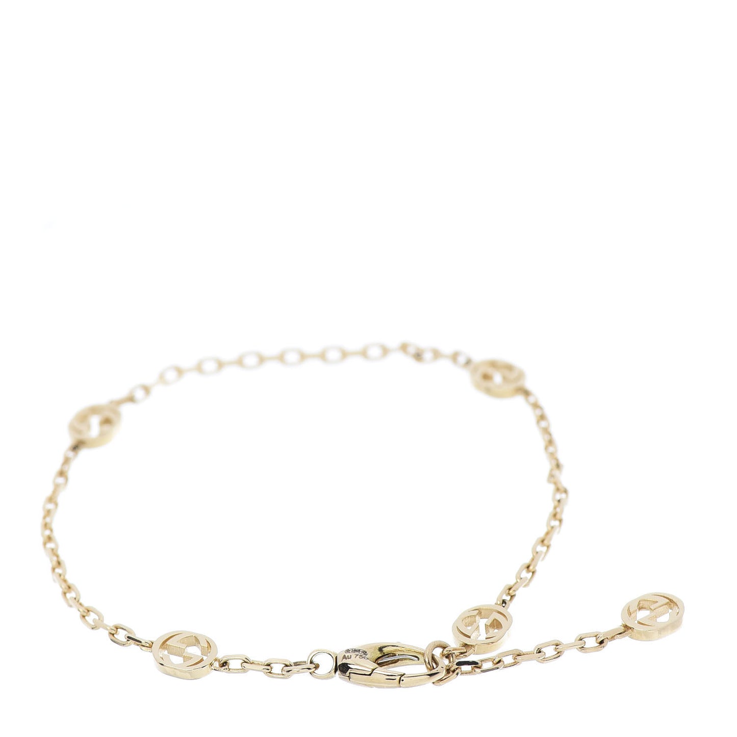 18K Yellow Gold Interlocking G Chain Bracelet