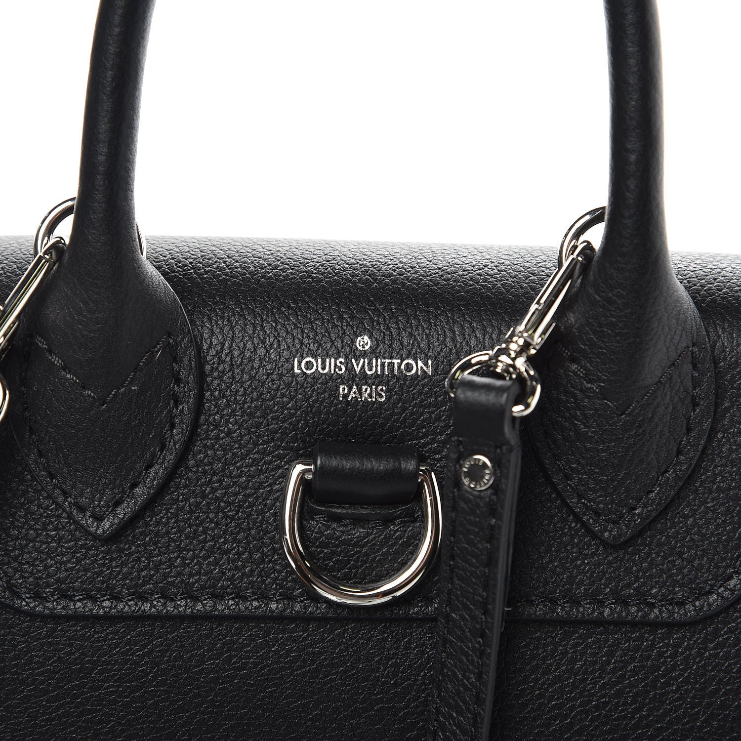 Louis Vuitton Calfskin Lockme Mini Backpack Black 6 of 9