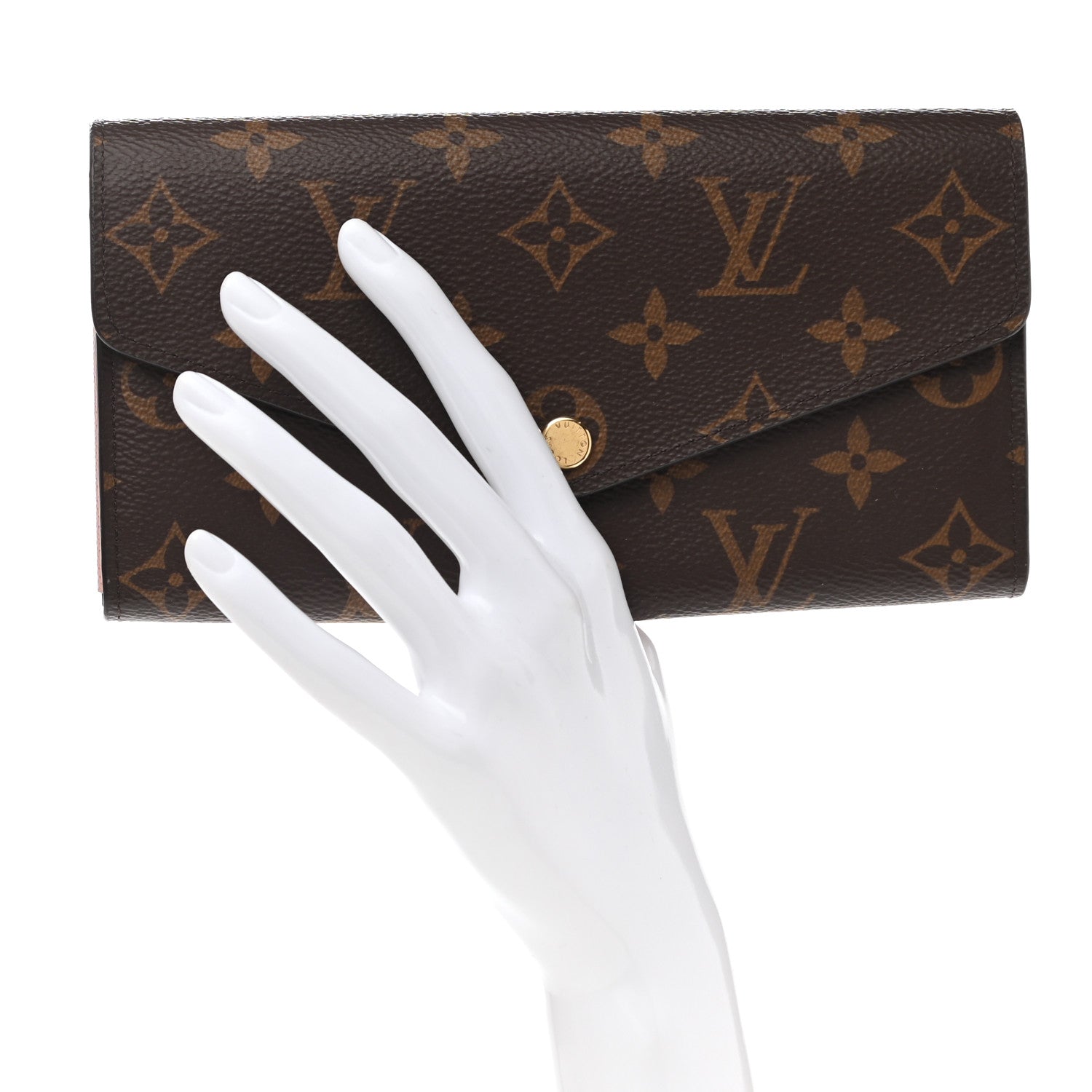 Louis Vuitton Monogram Sarah Wallet NM Rose Ballerine 2 of 7