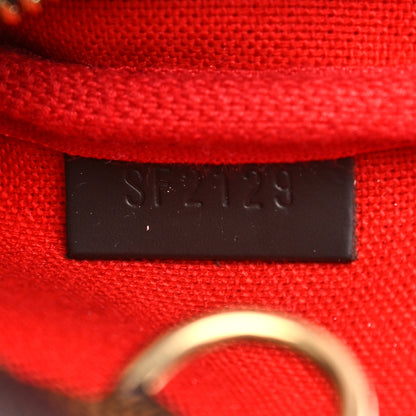 Louis Vuitton Damier Ebene 2019 Christmas Animation Mini Pochette Accessories Red 7 of 7
