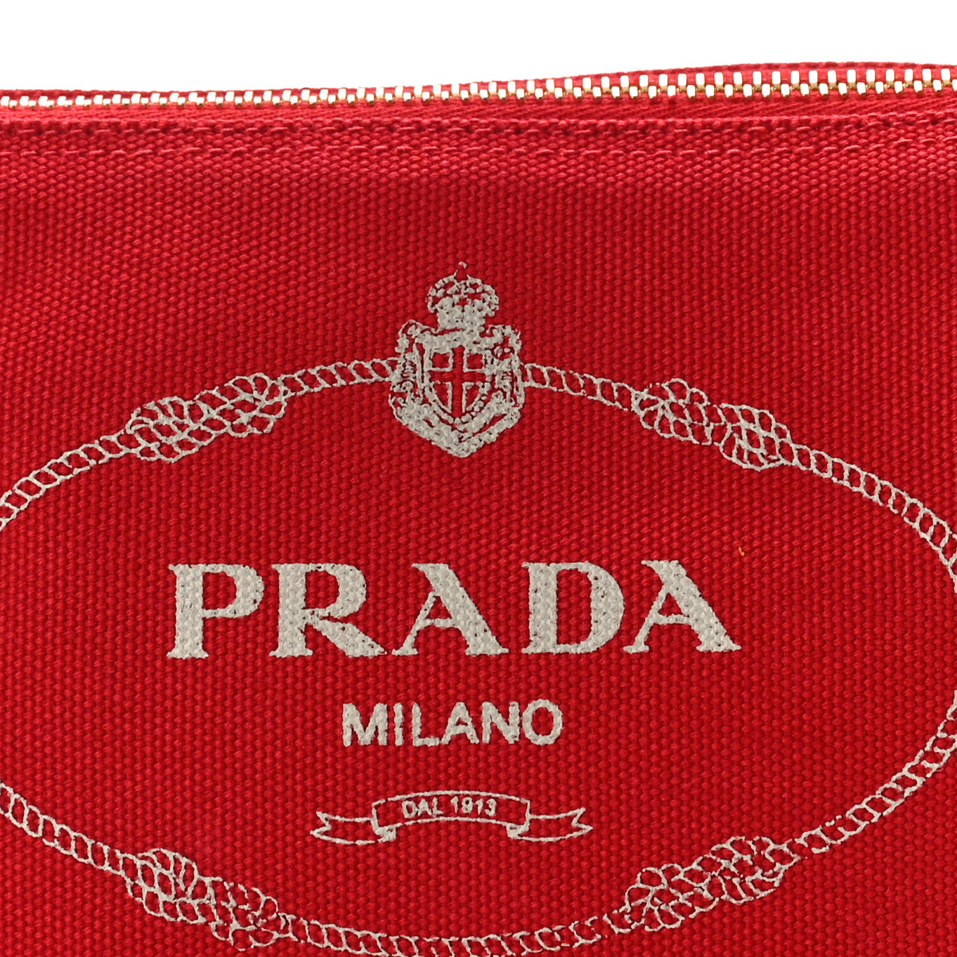 Prada Canvas Canapa Logo Pouch Rosso 6 of 8