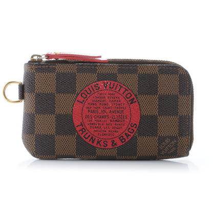 Louis Vuitton Damier Ebene Complice Trunks and Bags Key Pouch Red 1 of 6