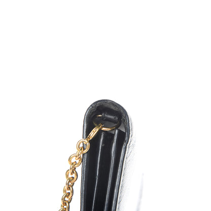 Saint Laurent Textured Patent Belle de Jour Chain Clutch Black 14 of 16