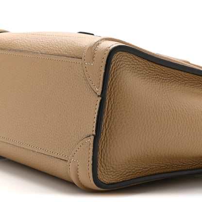 Celine Drummed Calfskin Nano Luggage Dune 11 of 11